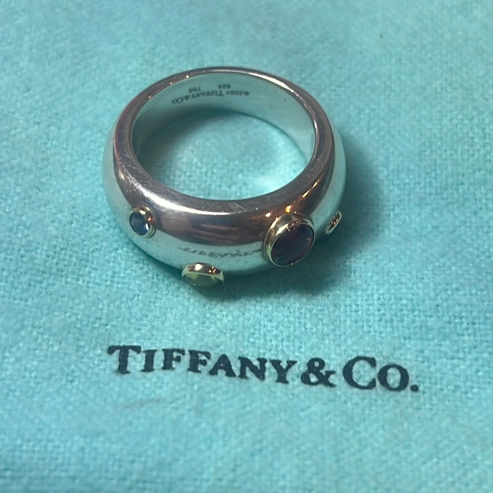 Tiffany & Co. Etoile Ring 925 750 Fits US Size 8-8.25